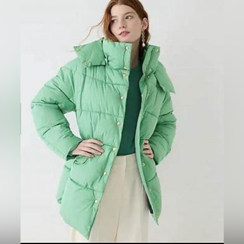 EUC J. Crew Chateau Puffer Coat, XS Tall